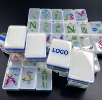 Set Hadiah Bisnis Mahjong Amerika, Ubin Akrilik, Warna & Pola Kustom Tersedia, Hadiah untuk Klien