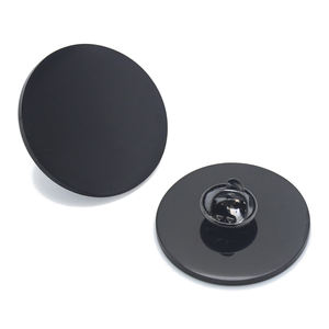 DIY OEM özel Metal paslanmaz çelik yuvarlak broş hediyelik eşya hediyeler Suit aksesuar pürüzsüz Unisex yaka yaka boş Pin rozetleri - Product Image 2