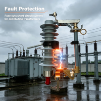 ZHUOLI MACA-12(Z) 12kV Parafoudre combiné monté sur poteau extérieur avec disjoncteur thermique pour protection contre la foudre aérienne