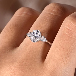 Bague de fiançailles ovale pour femme à bas prix D blanc GRA Moissanite diamant et plaqué or S925 argent Design populaire bague Moissanite - Product Image 3