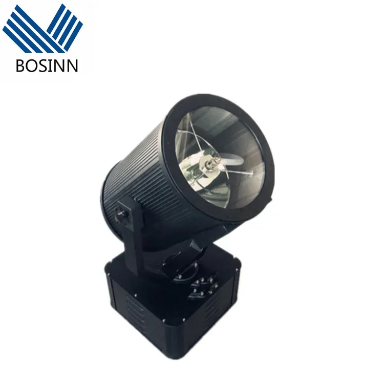 Lampe de recherche 5kw au xénon haute puissance, projecteur décoratif pour bâtiment d'hôtel, traceur de ciel, faisceau, projecteurs à tête mobile