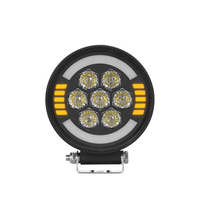Luz de Trabajo LED Multifuncional con Certificación ECE R65 R10, con Luz de Advertencia Intermitente Integrada y Luz de Posición Blanca para Camiones Todoterreno