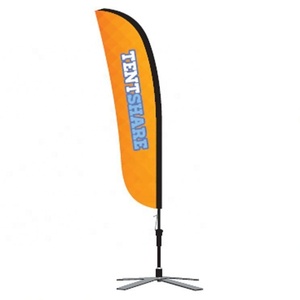 ธงชายหาดเชิงพาณิชย์รูปขนนกสีพิมพ์ลายโลโก้โรงงาน - Product Image 3