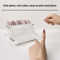 Présentoir élégant en acrylique pour échantillons de vernis à ongles, avec carte de couleurs intégrée, pour la gestion des couleurs en salon, vente en gros personnalisée