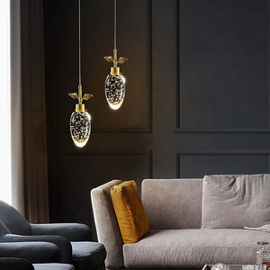 Modern Minimalist LED Pendant <b>Light</b> <b>Light</b> Luxury Crystal for Bedroom Creative Unique <b>Dining</b> Table Bar Chandeliers Pendant <b>Lights</b> - Product Image 2