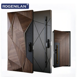 ROGENILAN Puerta Exterior <span class=keywords><strong>de</strong></span> Aluminio Insonorizada Personalizada, Puerta <span class=keywords><strong>de</strong></span> Entrada <span class=keywords><strong>de</strong></span> Seguridad Tallada en 3D para Casas Modernas - Product Image 2