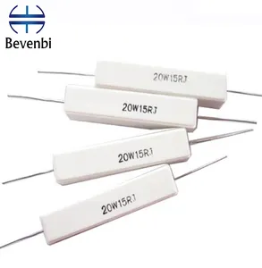 Bevenbi vente directe utilisent le plus souvent pour croisé conception SQP axial plomb résistances de ciment 10W 10RJ résistance en céramique