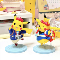 100% authentique, anime japonais, 6 pièces/boîte, Miniso Pokemoned Pikachu Costume Series, boîtes mystères, figurines miniatures kawaii, jouets de collection