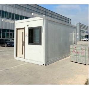 20ft 40ft a prueba de huracanes de acero ligero plegable paquete plano expandible almacenamiento prefabricado <span class=keywords><strong>casa</strong></span> contenedor - Product Image 2