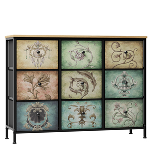 9 ngăn kéo tủ quần áo cho phòng ngủ vải ngực của ngăn kéo tổ chức đơn vị lưu trữ tủ hành lang Tủ khung thép gỗ hàng đầu cho TV - Product Image 1