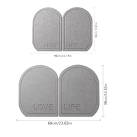 Tapis de bain en diatomite CC à absorption automatique d'eau et surface antidérapante pour usage domestique