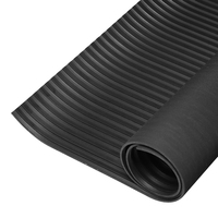 Tapis de sol en caoutchouc à motif ondulé, antidérapant, résistant à l'usure et à l'huile, découpe sur mesure disponible pour les sols industriels et commerciaux