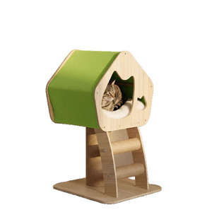 Rascador y cama para gatos integrados, pequeño rascador vertical para gatos, rascador vertical para gatos de uso doméstico, resistente al desgaste y - Product Image 2
