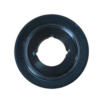 CDRIVA Polea de sincronización OEM personalizada de acero inoxidable/aluminio resistente a la corrosión, negra, con brida, buje cónico y ranuras para chavetero de 38T