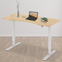 Station de travail ergonomique moderne OMNI pour ordinateur portable, bureau portable réglable en hauteur avec roulettes pour le bureau