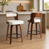 Tabouret de bar rembourré à montage facile, pivotant, pour îlot de cuisine, chaise haute de petit-déjeuner, chaise de salle à manger, tabouret de bar hauteur comptoir