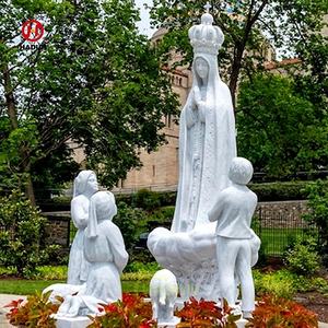 Statue <span class=keywords><strong>de</strong></span> l'Ange <span class=keywords><strong>de</strong></span> la Paix <span class=keywords><strong>de</strong></span> Fatima en marbre grandeur nature pour jardin extérieur - Product Image 3