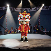 Costume de mascotte de danse du lion professionnel pour adultes, style chinois, taille XL, idéal pour les événements promotionnels du Nouvel An et du Carnaval