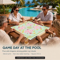 Tapis de mahjong américain antidérapant en caoutchouc naturel de haute qualité, 31,5 pouces, idéal pour un cadeau de vacances