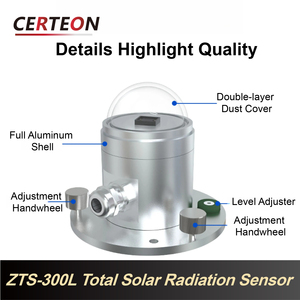 Sensor de Radiación Solar ZTS-300L Alta Precisión con RS485 4-20mA 0-5V Salida Espectro Amplio Radiómetro Solar - Product Image 4