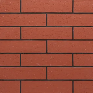 Red Color Facade Villa Exterior Stone Wall Cladding Ceramic Exterior Wall Cladding Terracotta Wall Cladding