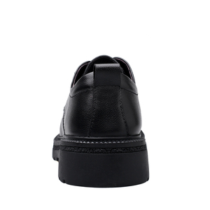 Mocassins <span class=keywords><strong>Derby</strong></span> Oxford pour femmes, en cuir de vachette véritable, à coupe basse, style uniforme, pour affaires, avec semelle épaisse compensée et rehaussante - Product Image 3