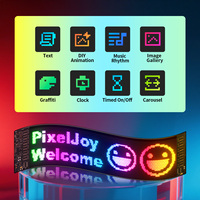 Panel LED Flexible Inteligente de 32*96 Píxeles, Matriz RGB a Todo Color, Letrero Programable con Desplazamiento, con Aplicación Pixeljoy y Control Remoto