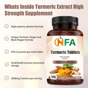 Tabletas de Cúrcuma de Marca Privada, Suplemento Alimenticio de 2600 mg, Extracto de Cúrcuma, Jengibre y Pimienta Negra, Favorece la Salud del Corazón, Refuerza el Sistema Inmunitario - Product Image 4