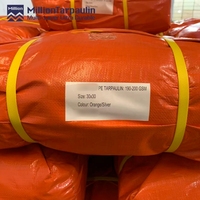 Bâche en PE sur mesure, 140 g/m², orange et argentée, imperméable, très résistante, pour camions, marchandises, abris de chantier