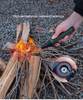 Briquet portable à flamme réglable, accessoire de camping, torche de barbecue, torche de pique-nique, briquet coupe-vent d'extérieur, dispositif d'allumage pour la randonnée