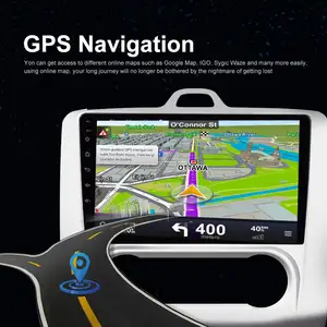 YESTGD Android 9.1 autoradio con telaio navigazione GPS 9 "schermo diviso 2.5D per Ford/Focus/Mk2 2004-2011