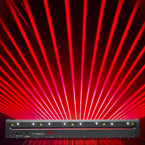 Faro a 8 Lenti con Fascio di Luce Laser a LED RGB Rosso Verde Blu Adatto per DJ <span class=keywords><strong>Discoteca</strong></span> Nightclub Eventi e <span class=keywords><strong>Palco</strong></span> - Product Image 1