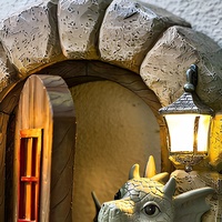 Figurine de dragon en résine peinte à la main, statue pour fenêtre, 15,4 cm, décoration de maison et de jardin, ornement fantastique nordique