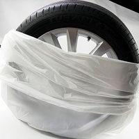 Sacs de rangement réutilisables pour pneus de voiture 44x48 pouces 6 mil 20 microns en plastique LDPE noir Protection durable pour les changements saisonniers
