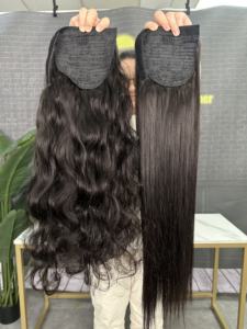 Extensions <span class=keywords><strong>de</strong></span> cheveux vierges vietnamiens 100 % naturels, lisses et ondulés, tissage double trame, pour femmes – Meilleures ventes - Product Image 2
