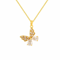 Collier pendentif papillon en cuivre Jeutelis pour femmes - Charme papillon couleur personnalisée, fabricant en gros