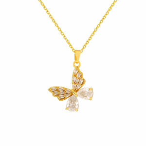 Collar Jeuteis de Joyería Antideslustre en Acero Inoxidable Chapado en Oro de 18k con Colgante de Mariposa de Circón y Perlas para Mujer Regalo de Joyería - Product Image 5