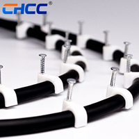 Clips Redondos para Cables al por Mayor, Clavos de Plástico para Sujetar Cables, Soporte Circular para Fijación de Cables