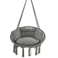 Nouvelle coussinette ronde moderne en coton pour hamac suspendu de jardin, idéale pour les parcs