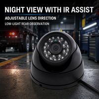 Caméra de Dôme pour Véhicule 1080P 170° IP68 Vision Nocturne IR LED 12-24V PAL NTSC Écran Partagé Garantie 1 An Camion Bus Flotte Sécurité de Recul