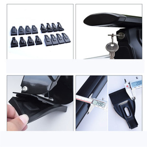Systèmes de montage de paniers de toit 4x4 en aluminium pour camionnettes et fourgonnettes, avec couvercle supérieur, pour bagages métalliques, amovibles, compatibles avec 4 barres de toit de voiture, pour le transport de panneaux solaires - Product Image 5