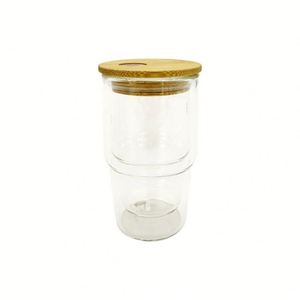 3Oz Customizable Eco-Friendly Food-Safe Beer <b>Glass</b> Tumbler with Lid and <b>Straw</b> - Product Image 1