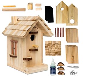 Premium Houten Vogelhuisuitrusting Voor Volwassenen Diy Volwassen Ambachten & Houtbewerking Bouw Je Eigen Dierenhuis - Product Image 2
