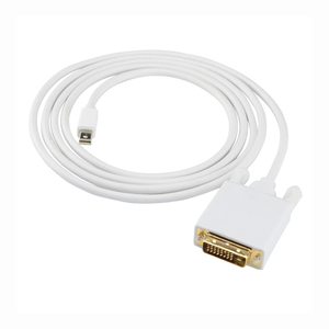 Mạ vàng mini DisplayPort để DVI Cáp Mini DP Nam để DVI-D Dual-link nam chuyển đổi cáp cho Mac/PC 1920x1200-Trắng - Product Image 2