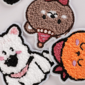 Petit support quantité minimale de commande mignon dessin animé fer à coudre sur broderie serviette Chenille animaux patchs pour enfants vêtements - Product Image 2