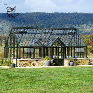 Serre en verre de style victorien avec structure en <span class=keywords><strong>acier</strong></span> galvanisé à chaud et revêtement en poudre, serre en verre en forme de dôme pour jardin, cour arrière, luxe - Product Image 5