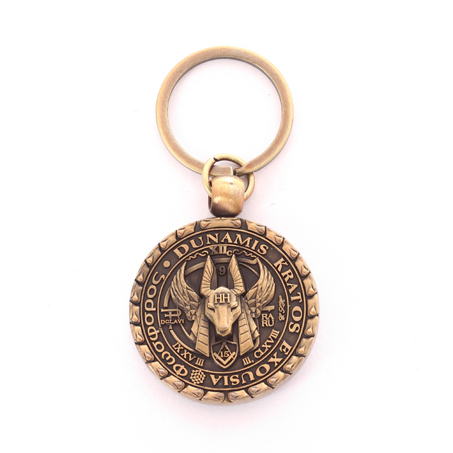 Retro Texture Exquisite 3D Engraving Design Keychain Collectible Keychain Daily Decorations Key Ring