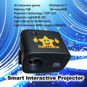 Système de jeu de projection de mur de sol interactif magique 40 effets pour centre de divertissement pour enfants 3D multijoueur virtuel et jeu Android