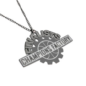 Großhandel Luxus MVP Anhänger Award Anpassbare 15mm Edelstahl Halskette Ketten Drehbares Design Diamant stein für Kinder - Product Image 6