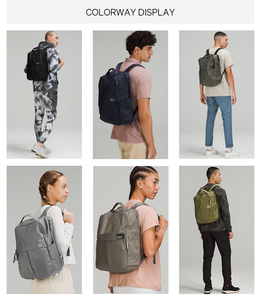 Custom <b>Lightweight</b> Waterproof Nylon Everyday <b>Backpack</b> for Women Men 20-35L Capacity Casual Outdoor Travel with Letter Pattern - Product Image 6